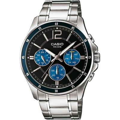 Casio Casio Collection Silber Herren Armbanduhr MTP-1374PD-2AVEF