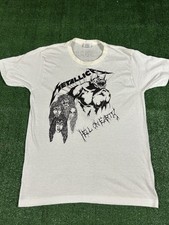 Vintage 1984 Metallica  Hell On Earth  Canceled Tour Aesthsia T Shirt Sz M 80s