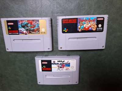 SNES-Module Boxen Super Punch Out / Eishockey NHL / Street Fighter 2 - getestet