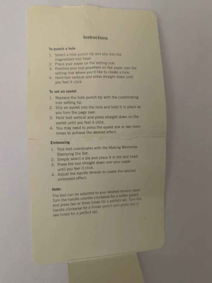 NEW Making Memories Instant Setter Set Eyelets Punch Holes Craft Scrapbooking - Image 4 of 4