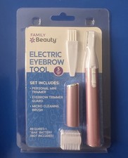 Electric Eyebrow Trimmer 3 Piece Set. New Sealed.