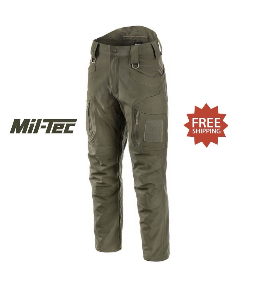 Mil-Tec Assault Softshell Pants Outdoor Tactical - Ranger Green