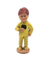 Werbefigur Eduscho Kaffee 70er Jahre Vintage 6cm  Junge gelber Overall Ed Usch O