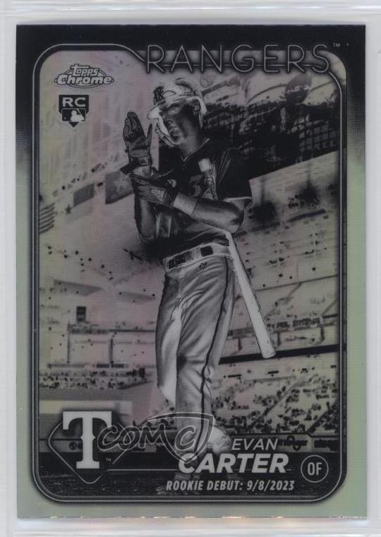 2024 Topps Chrome Update Rookie Debut Negative Refractor Evan Carter 0f59