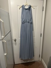 Azazie Bridesmaid Dress Dusty Blue Size A12  Formal, Prom, Elegant