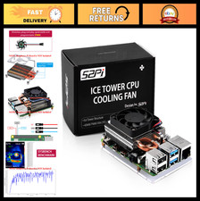 Ultra Thin ICE Tower Cooler for Raspberry Pi 4, PWM Cooling Fan  Heatsink