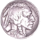 1936-P BUFFALO NICKEL 5C F/VF