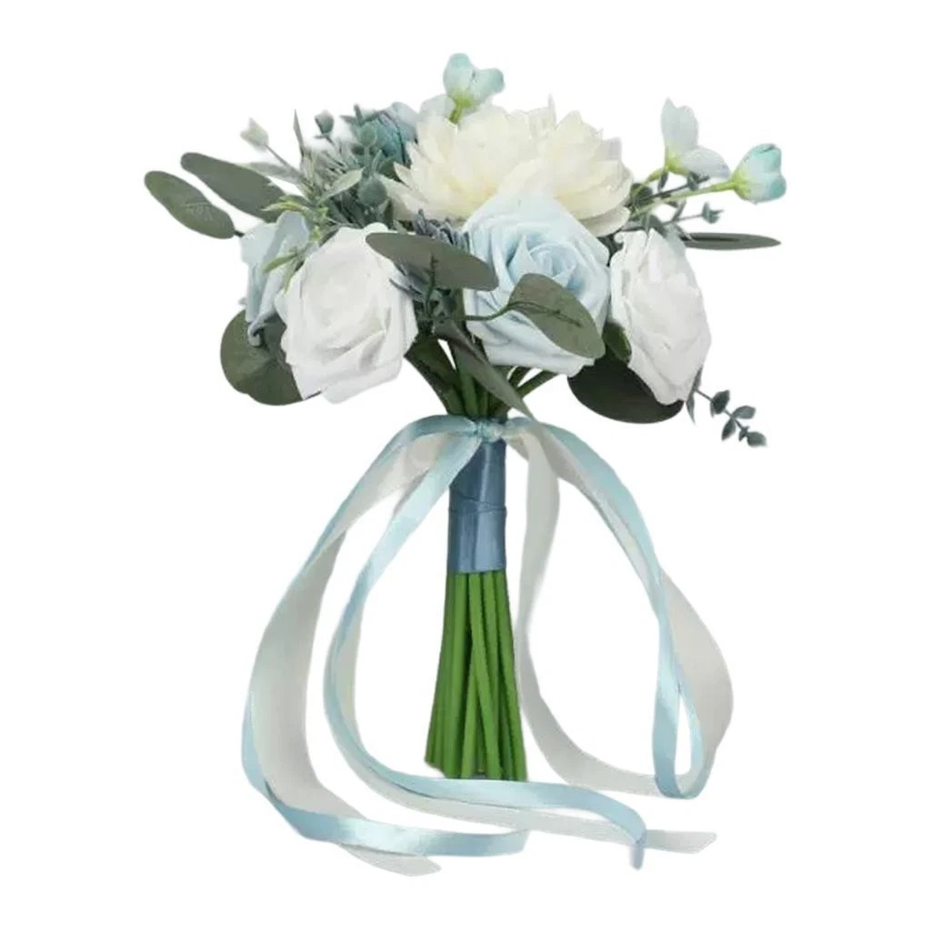 Nuovo Bouquet Da Sposa Fiori In Schiuma Di Raso Bianco Con Spilla Di Cristallo Decorazione Nuziale Damigella Donore Composizione Romantica Di Rose Da 31,05 € | DHgate