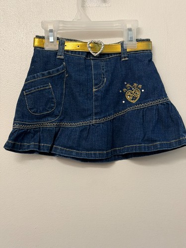 Selfesteem Toddler Girl's Jean Skirt With Attached Shorts Size:3T
