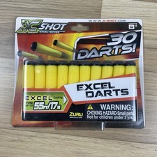 X Shot 30 Pack Excel Darts Refill Kids Zuru Nerf Compatible New Foam Projectiles