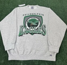 VINTAGE 1993 PHILADELPHIA EAGLES LOGO 7 CREWNECK SWEATSHIRT KELLY GREEN 90s XL