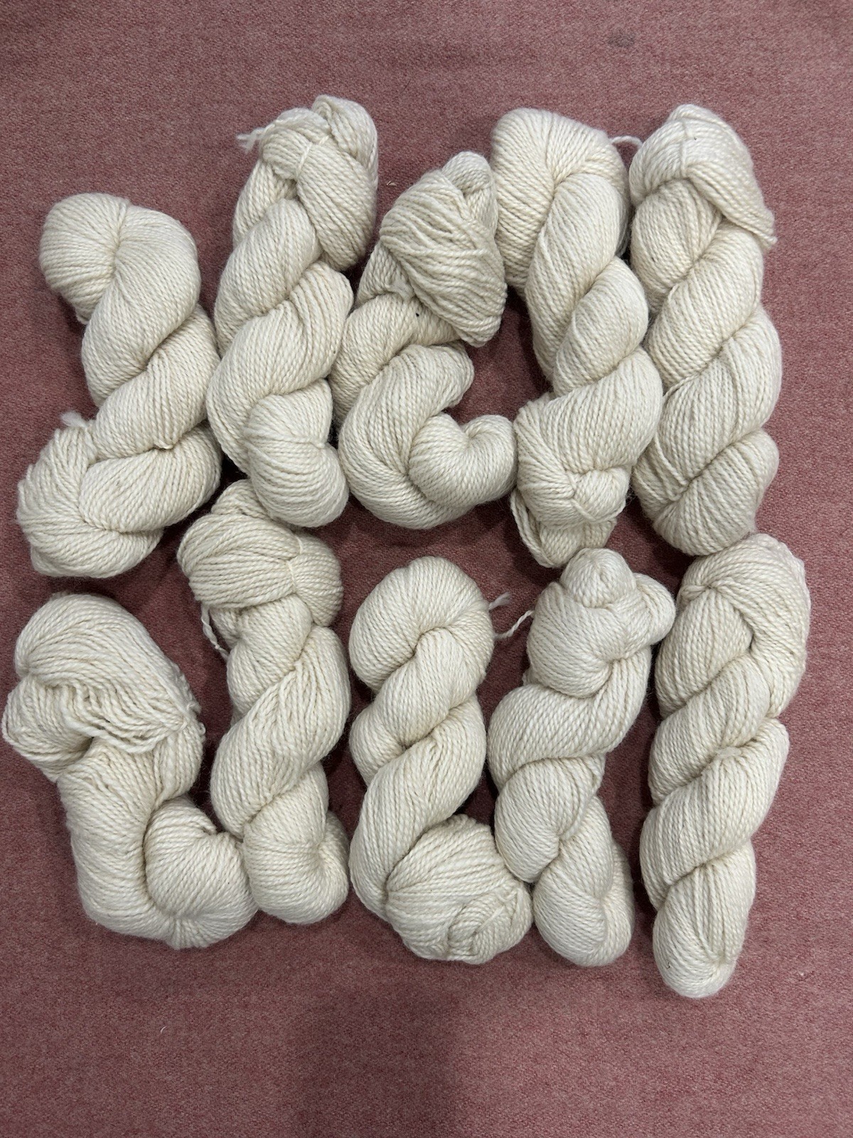 Undyed Natural Wool Yarn Worsted Weight Approx 200 Yards Neutral Raw Fiber
