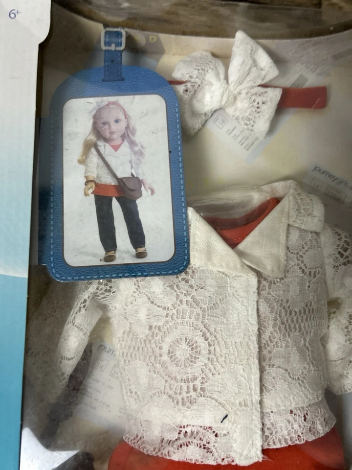 Conjunto de traje de moda Journey Girls con pasaporte para caja de muñecas de 18" no abierta de colección Foto 4 de 4