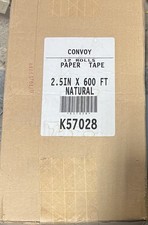 Two 2 , 2.5" x 600' Non-Reinforced Gummed Paper Water Activated Kraft Tape