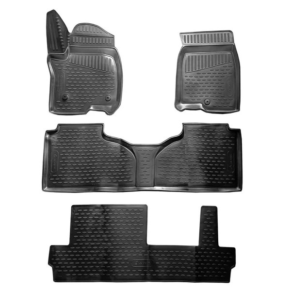 Gummi-FußMatten Cadillac Escalade 2021- (Gmc Yukon Xl) Novline Passgenau Set-image