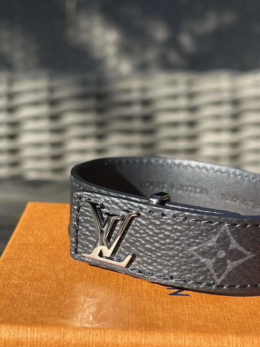 Louis Vuitton Black Leather LV Charm Bracelet Made in France Y2K Louis Vuitton Charm Bracelet Vintage - Etsy main image 4