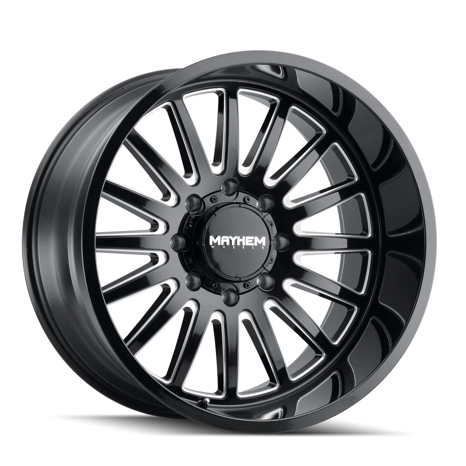 Juego 4 llantas 20" Mayhem Utopia 20x9 negras fresadas 5x5,5 18 mm para Dodge Ram Foto 2 de 4