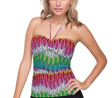 NWT GOTTEX PROFILE Mexicana HALTER BIKINI 2 pc TANKINI Bathing SUIT sz - 8