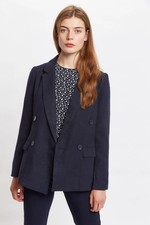 Louche Riley Double Breasted Jacket Navy