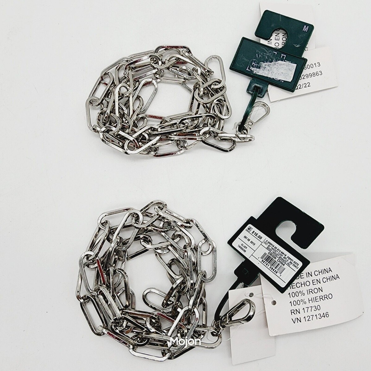 Lot Of Wild Fable Chain Paper Clup Belt size M medium Silver