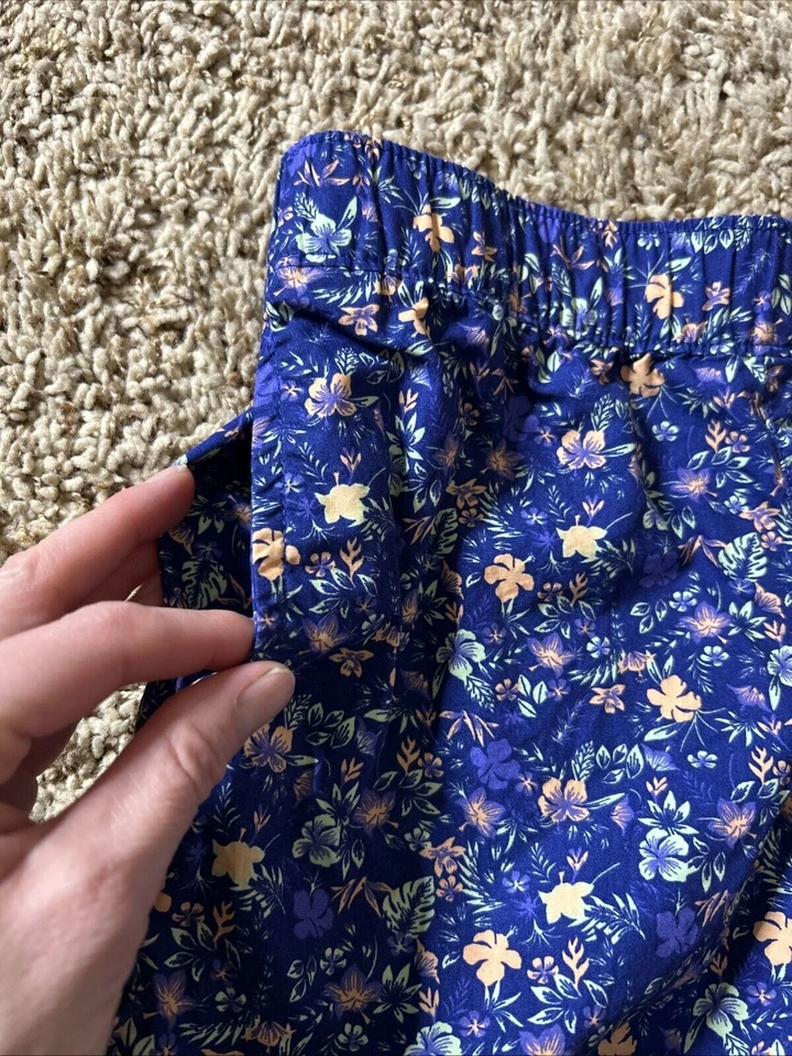 Pantalones Cortos Columbia Niñas Senderismo Aire Libre, Talla 8, Algodón Floral Rosa Púrpura Foto 2 de 4