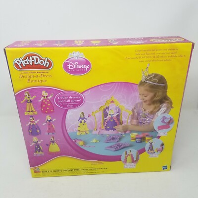 Play-Doh Disney Princesses Design-A-Dress Boutique Royal Dresses Belle  Rapunzel | eBay