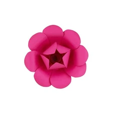 Mega Crafts - 8" Handmade Paper Pedal Flower - Fuchsia, 1PC