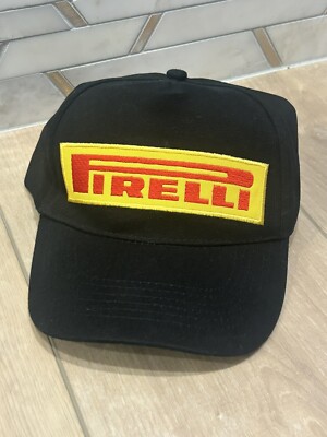 Pirelli Black Baseball Cap One Size Fits All - New w/Cardboard insert