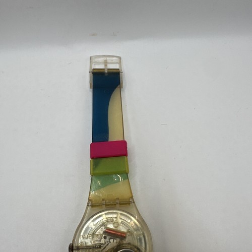Swatch Beachvolley Uhr Klares Gehäuse Regenbogen Skelett Zifferblatt Gk153 Rund - Bild 8 von 10