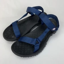 Camel Crown Mens Sport Sandals Black Blue Slip Resistant Slingback Hook Loop 10