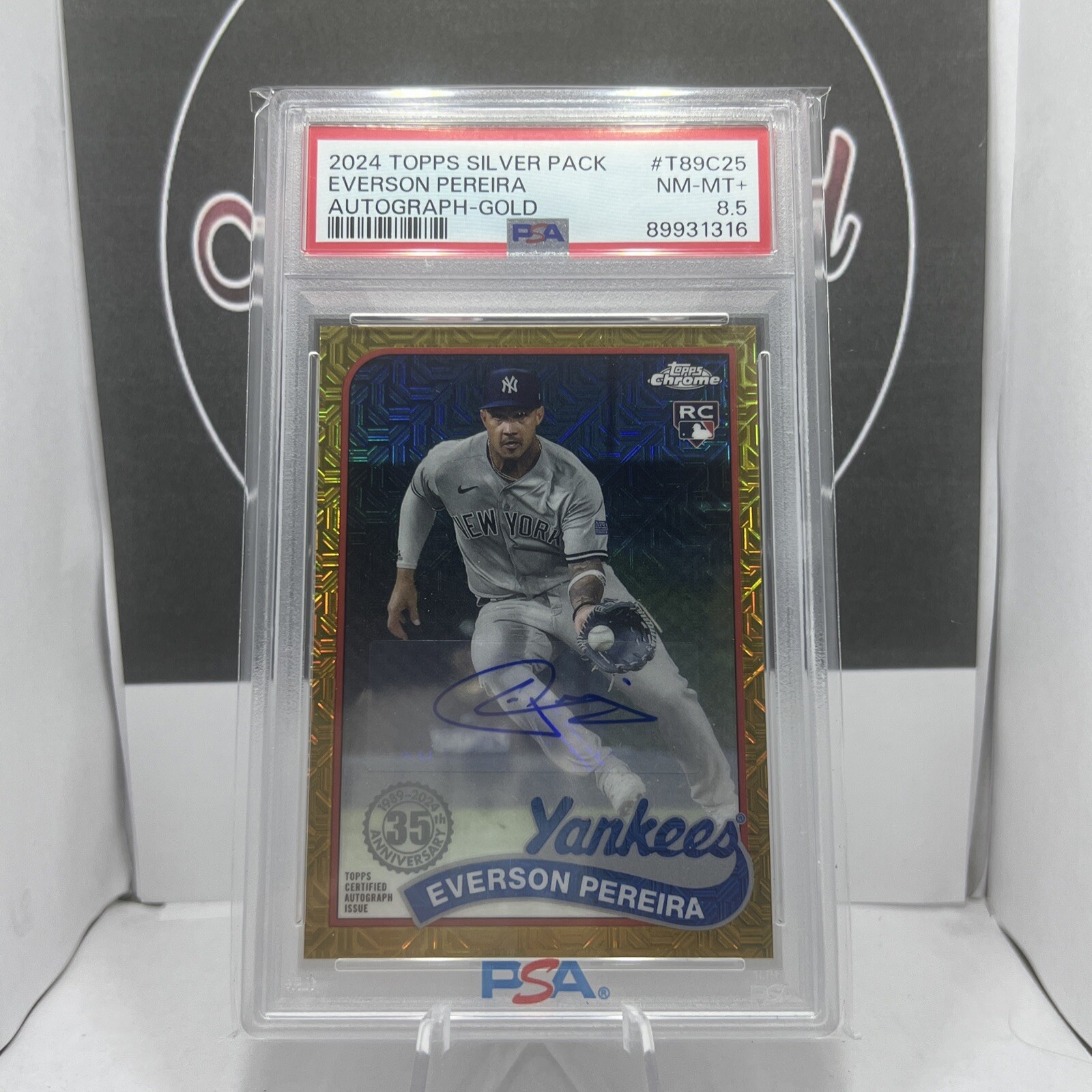 2024 Topps Series 1 Everson Pereira Gold Mojo Auto /50 RC (Silver Pack) #T89C-25