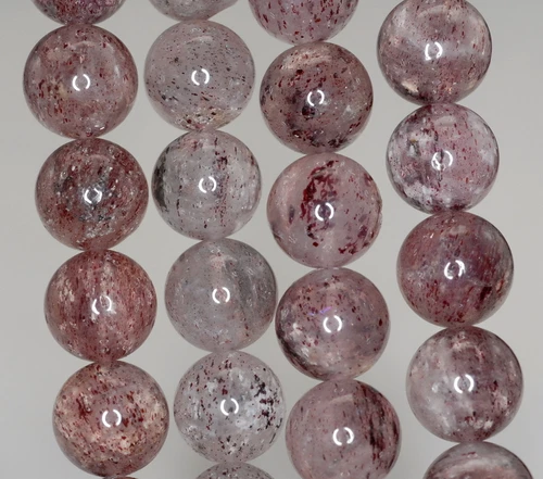 12 MM ROTE ERDBEERE LEPIDOKROZIT QUARZ EDELSTEIN GRD A RUNDE PERLEN 7,5 Zoll - Bild 1 von 4