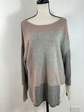 ELENA MIRO Wool Blend Block Color Sweater Sz L Mew