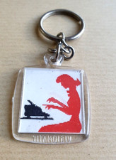 Ancien Porte Cle Visiomatic Publicité Secrétaire machine a écrire rubans Kores