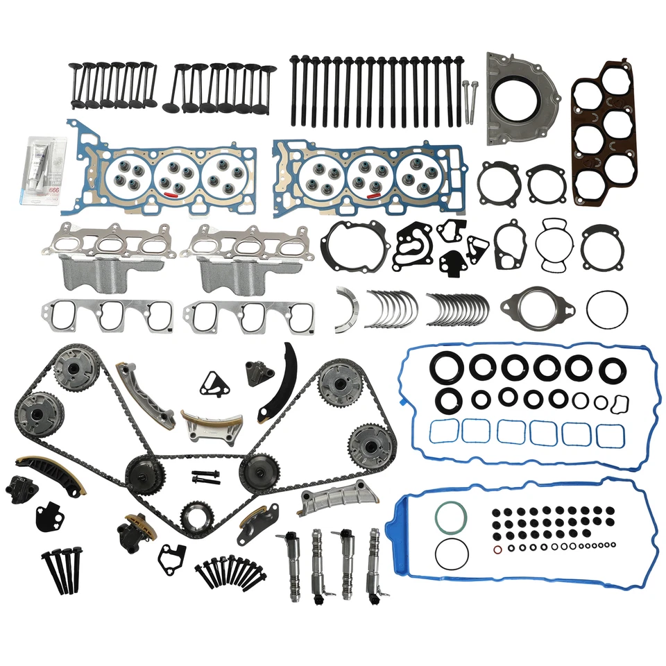 Kit de cadena de distribución con juego de juntas de cabeza para 09-16 Chevrolet GMC Buick Cadillac 3,6 L Foto 3 de 4