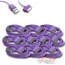 10 6FT USB SYNC DATA POWER CHARGER CABLE APPLE IPAD IPHONE 4S 4 IPOD NANO PURPLE