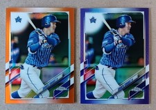 2 TOPPS 2021 CHROME NPB REFRACTOR #159 SHUNTA TANAKA ORANGE 25/25 & PURPLE /299
