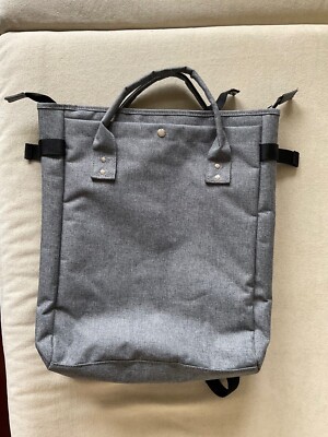 NEW LOGOMARK LAPTOP BACKPACK LANCASTER TOTE GREY PADDED EXPANDABLE WORK BAG 