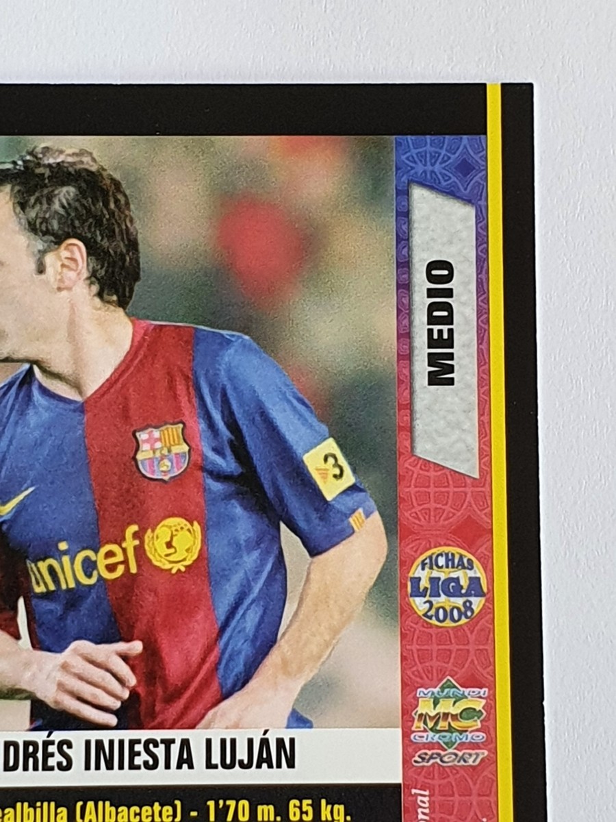 Carte Andres Iniesta El Mejor #54 – Mundicromo 2007-08 – FC Barcelone, La Liga
