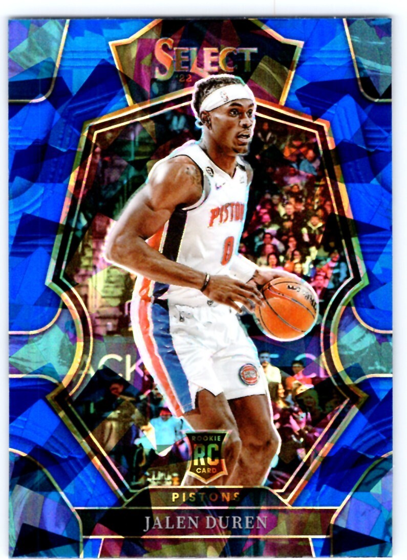 2022-23 Select Basketball Jalen Duren Premier Blue Cracked Ice