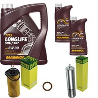 MANN-FILTER Inspektionspaket Mannol 7L Longlife 5W-30 FüR Bmw 5Er Touring 520D