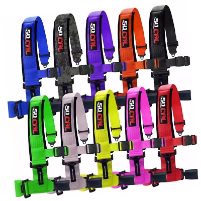 50 Caliber Racing Harness 4- 5-Point 2'' 3'' quick release seat belt 9 Colors
