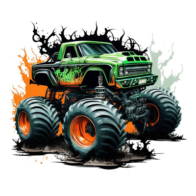 Autoaufkleber Sticker Monstertruck Aufkleber 9X9 cm