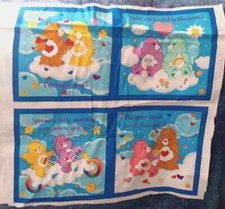 care bears clouds fun fabric 20 inch by 20 inch new