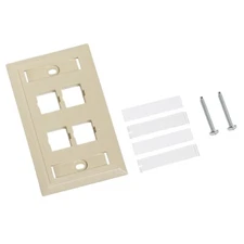 CommScope M14L-246 L Type Flush Mounted Faceplate 4 Port 108168550 Ivory