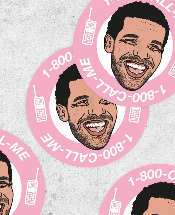 DRAKE sticker! Call Me! Hotline Bling, what a time to be alive, rap, hip hop - Image 2 of 2