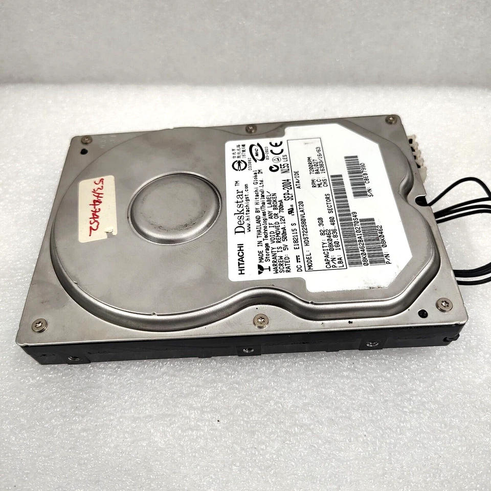 Hitachi Deskstar HDS722580VLAT20 Hard Drive 80GB 7.2K 2MB ATA 3.5' - Image 2 of 4