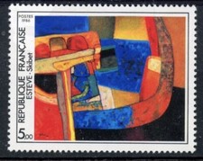 TIMBRE FRANCE NEUF N° 2413 ** TABLEAU ART / SKIBET DE MAURICE ESTEVE