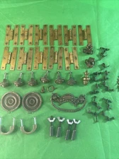 Vintage Furniture Hardware Lot – Hinges, Drawer Pulls, Screws & More