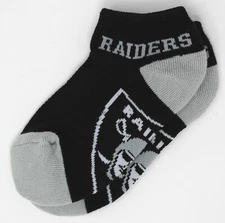 Las Vegas Raiders NFL Kids Black Ankle Socks *Child/Youth Size 8-13